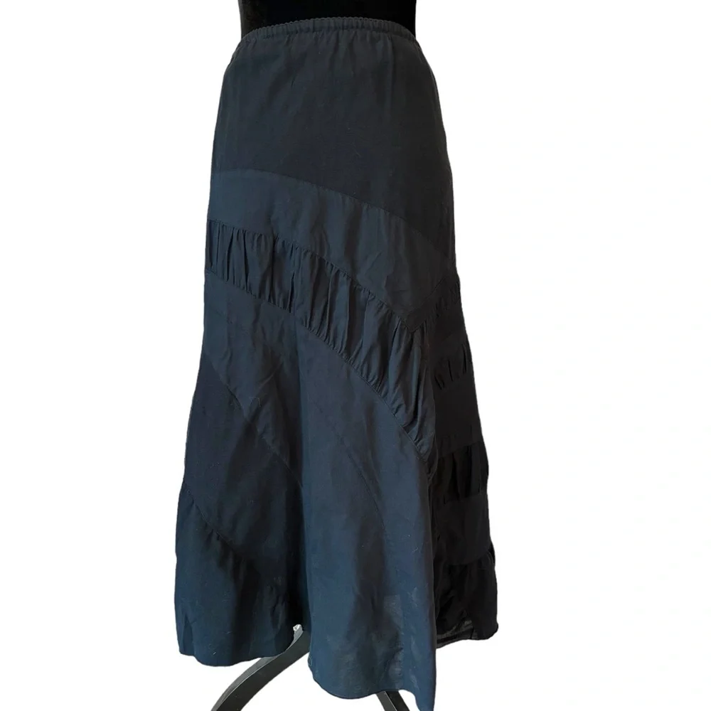 Bleu Bayou Black Boho Maxi Skirt Size Small - Picture 8 of 10